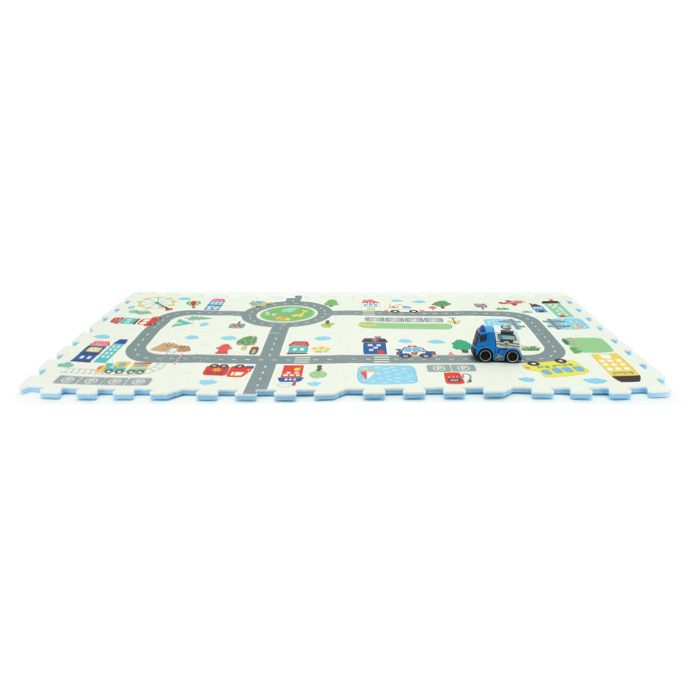 Road Track Puzzle Play Floor Mat With Toy Car