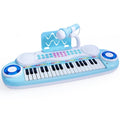 Kids 37-Key Musical Keyboard with Microphone & MP3 Function – Blue
