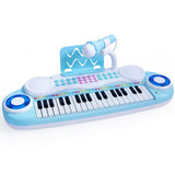 Kids 37-Key Musical Keyboard with Microphone & MP3 Function – Blue
