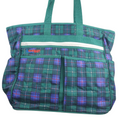 Aussie Baby Large Nappy Bag with Change Mat & Accessory Pouch – Tartan