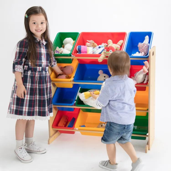 Aussie Baby Wooden 12-Compartment Toy Storage Rack