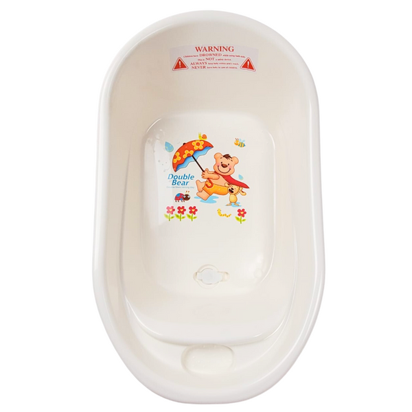 Small Double Bear Bath Tub - Cream