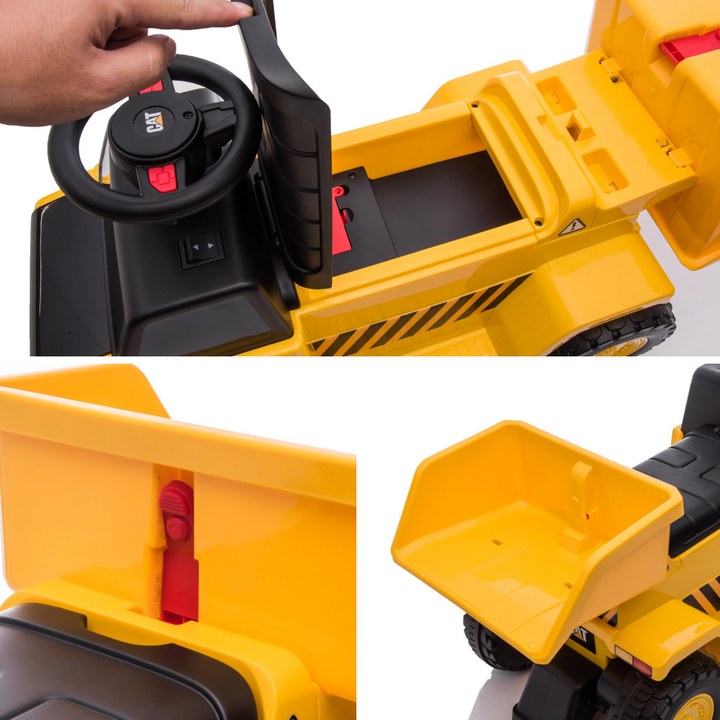 Toddler ride online on dump truck