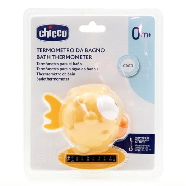 Chicco Nursing Bath Fish Thermometer Orange