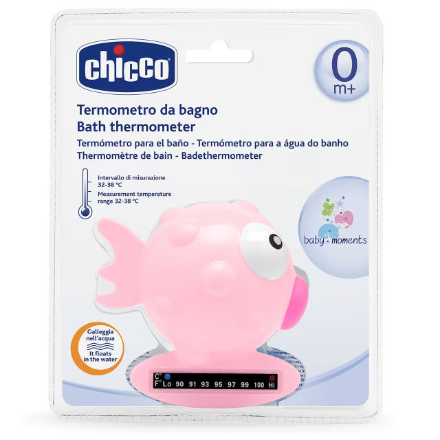 Chicco Nursing Bath Fish Thermometer Pink