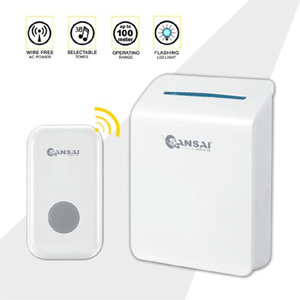 Sansai Digital Wireless Doorbell – 100m Range & 38 Melodies