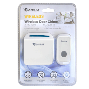 Sansai Digital Wireless Doorbell – 100m Range & 38 Melodies
