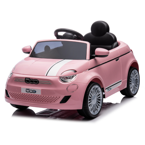 FIAT 500E 6V Kids Ride On Coupe - Pink