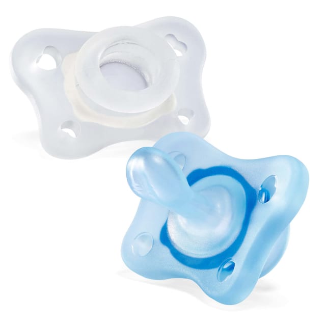 Chicco PhysioForma Mini Soft Soother 2-Pack – Blue (0–2m)