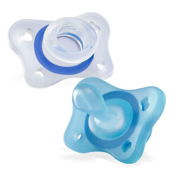 Chicco PhysioForma Mini Soft Soother 2-Pack – Blue (2–6m)