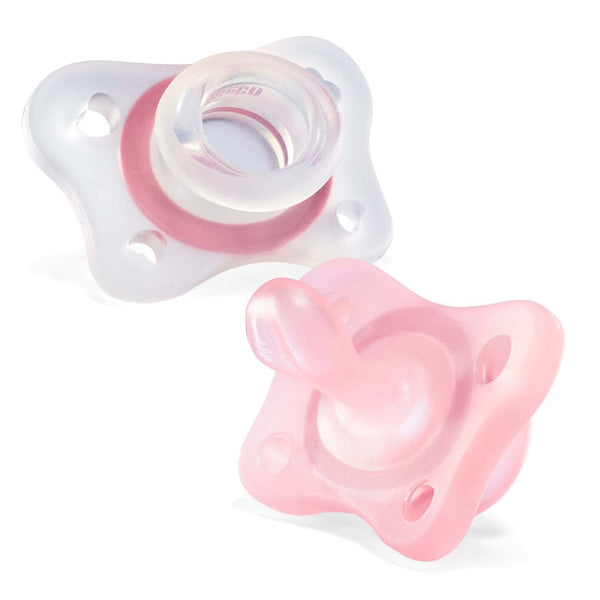 Chicco PhysioForma Mini Soft Soother 2-Pack – Pink (2–6m)