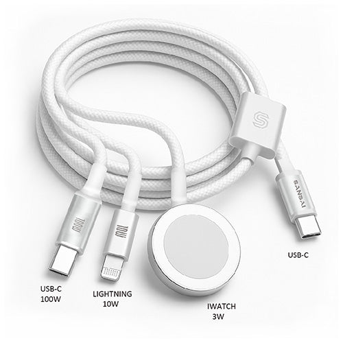 Sansai 3-in-1 Simultaneous Charging Cable (1.8m) – USB-C to Multi