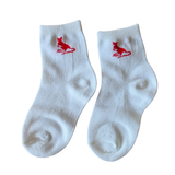 Kangaroo Embroidered Kids Crew Socks