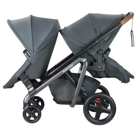 Maxi Cosi Travel System - Mico 12 LX Pebble & Lila Comfort Stroller with Second Seat Sparkling Grey