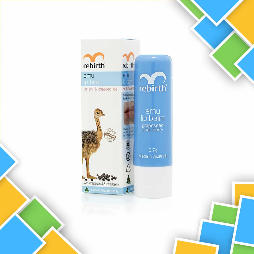 Rebirth Emu Lip Balm with Grape Seed & Acai Berry 3.7g