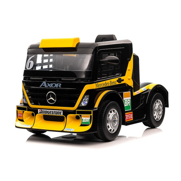 Licensed Mercedes-Benz Semi Trailer Truck Electric Ride-On - Yellow