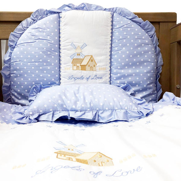 Aussie Baby Cot 6-Piece Bedding Set - Angel of Love - Blue