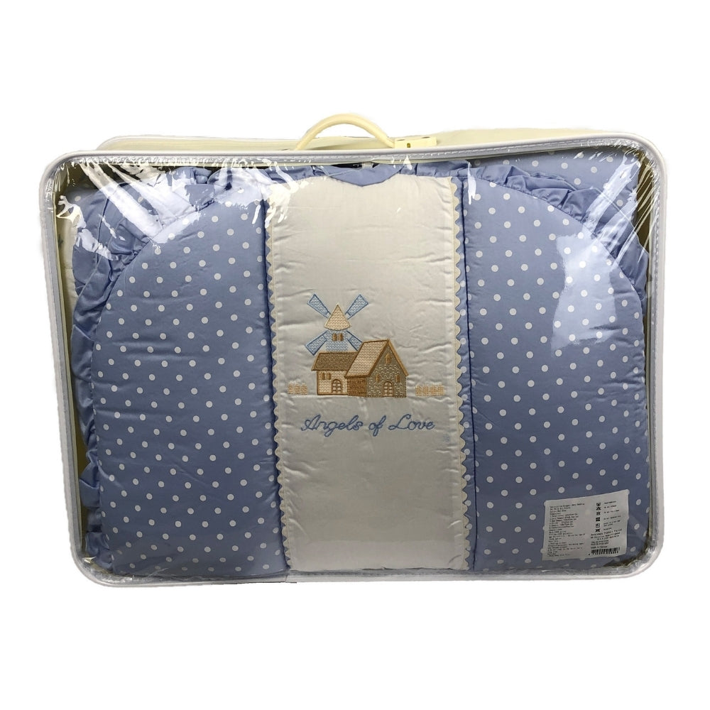Aussie Baby Cot 6-Piece Bedding Set - Angel of Love - Blue