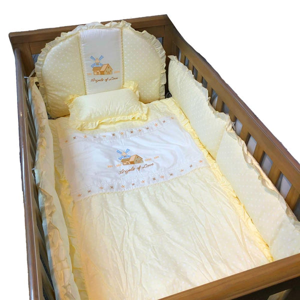 Aussie Baby Cot 6-Piece Bedding Set - Angel of Love - Cream