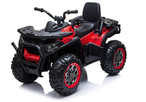 12V Kids Electric Quad XMX607 – Red Spider with Remote & Leather Seat