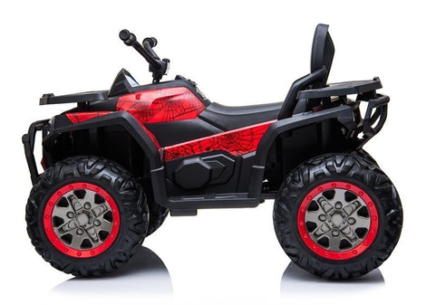 12V Kids Electric Quad XMX607 – Red Spider with Remote & Leather Seat