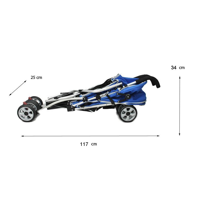 Aussie Baby Light Weight Two Position Layback Stroller - Blue - Aussie Baby