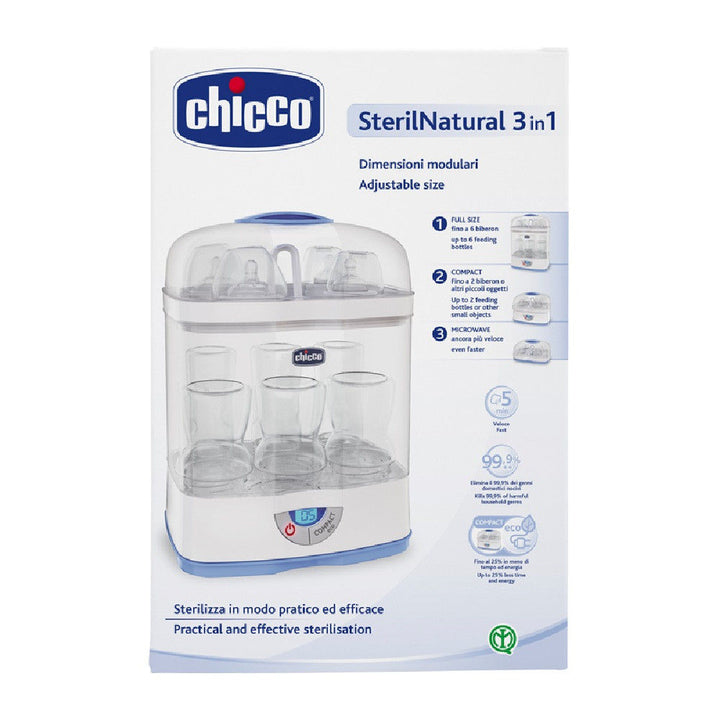 Chicco Steril Natural 3 In1 Steam Steriliser - Aussie Baby