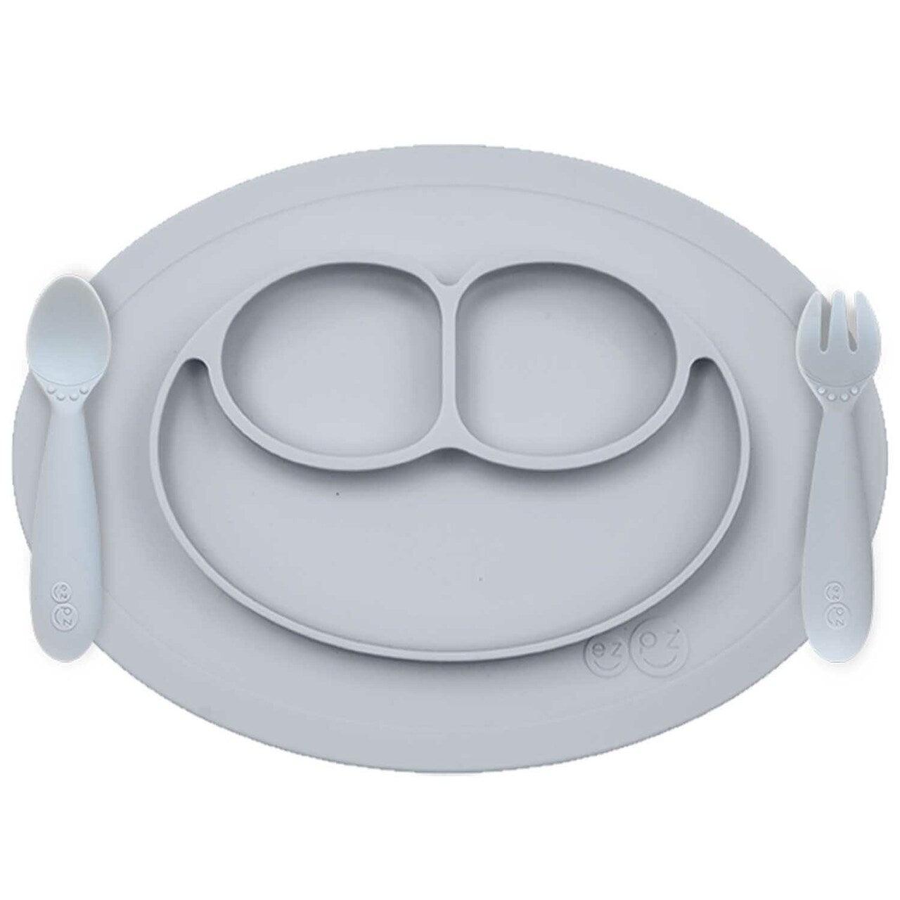 EZPZ Mini Feeding Set - Pewter - Aussie Baby