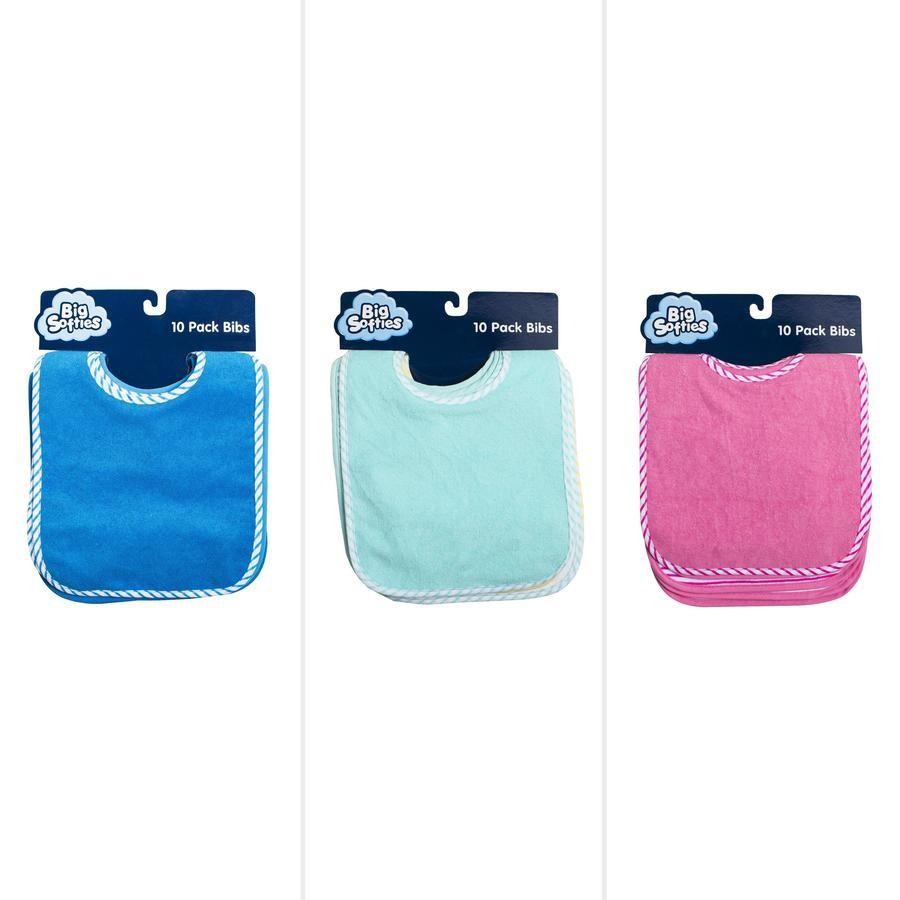 Big Softies Bibs 10 Pack - Assorted - Aussie Baby