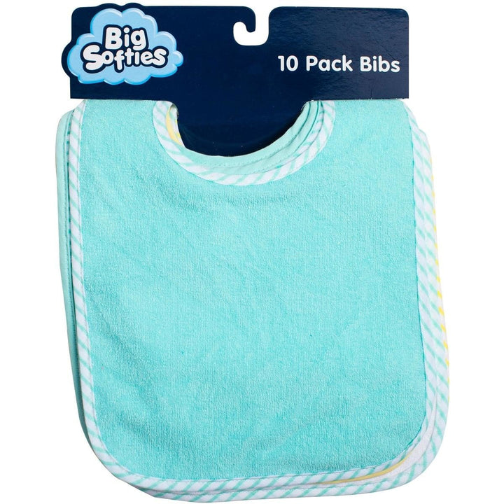 Big Softies Bibs 10 Pack - Assorted - Aussie Baby
