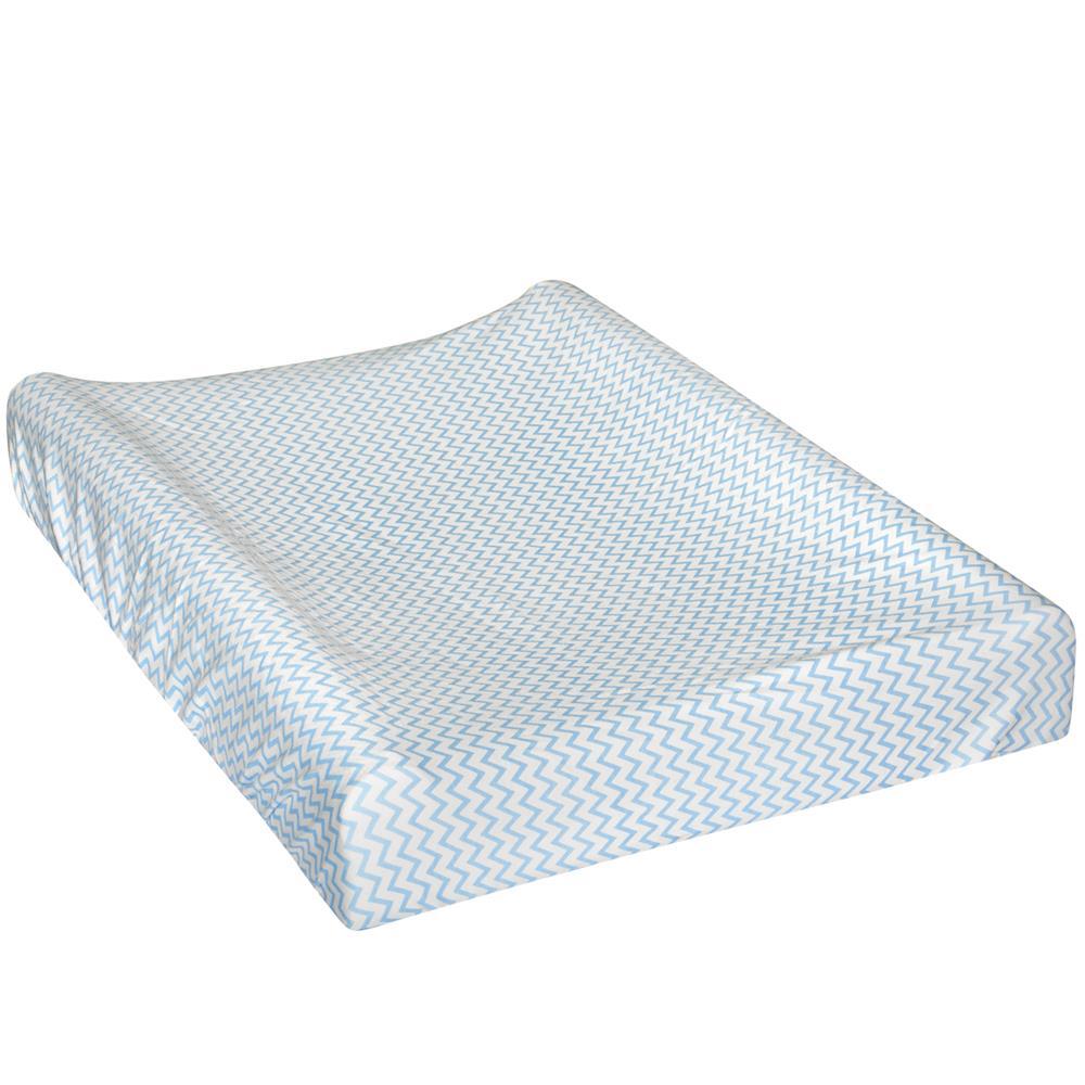 Silly Billyz Jersey Change Mat Cover - Blue Chevron - Aussie Baby
