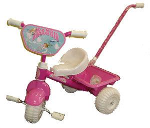 Deluxe Learn 'n' Ride Pink Pedal Tricycle With Push Bar - Aussie Baby