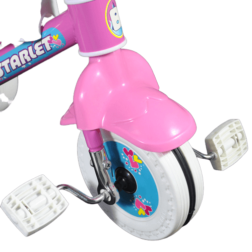 Deluxe Learn 'n' Ride Pink Pedal Tricycle With Push Bar - Aussie Baby