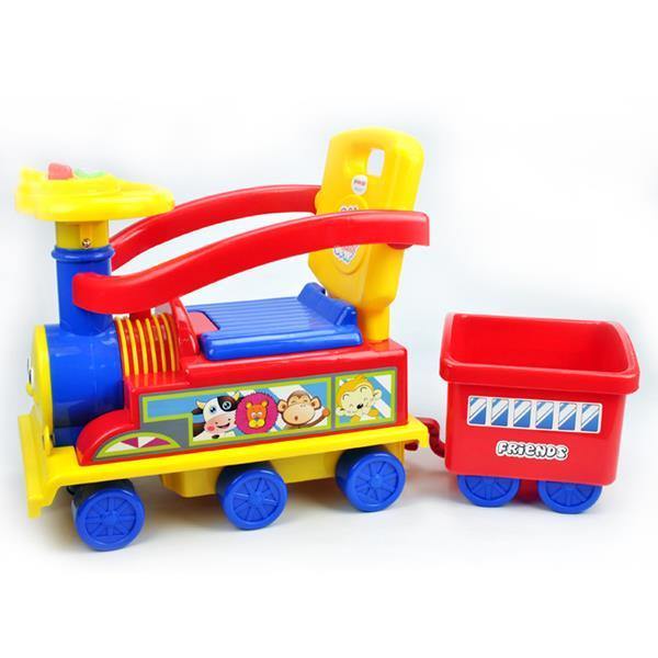 Toddler Kids Choo Choo Ride-On Train Toy with Trailer - Red - Aussie Baby