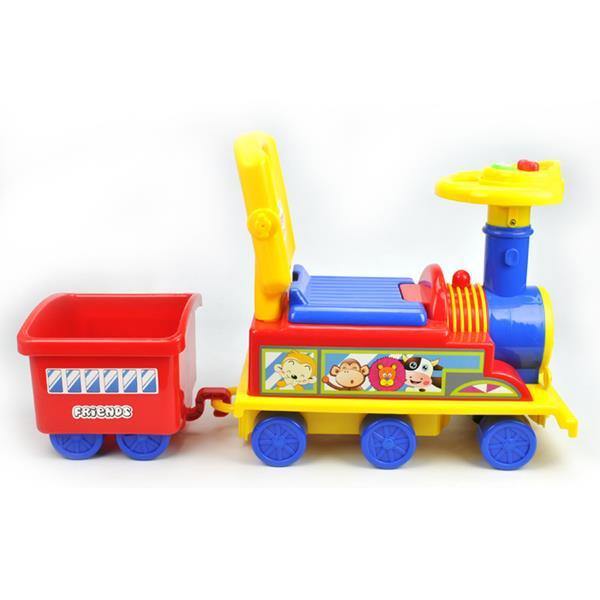 Toddler Kids Choo Choo Ride-On Train Toy with Trailer - Red - Aussie Baby