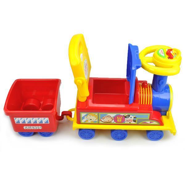 Toddler Kids Choo Choo Ride-On Train Toy with Trailer - Red - Aussie Baby