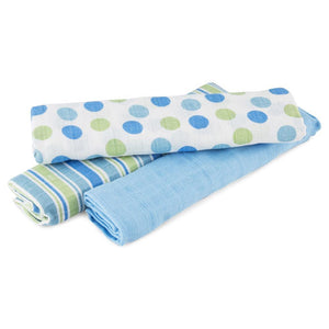 Big Softies Muslin Wraps 3-Pack Blue - Aussie Baby