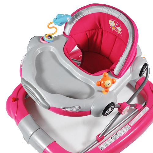 Car Theme Fuchsia Pink Baby Walker Rocker Play Activity Centre - Aussie Baby