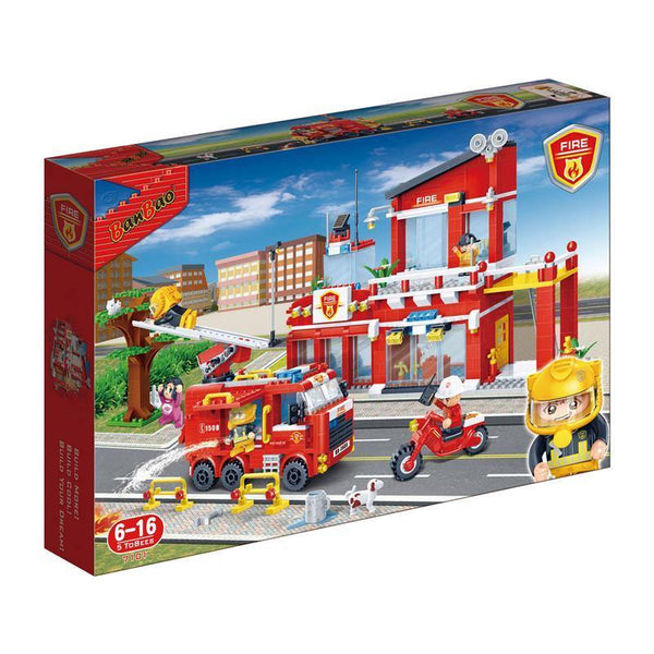 BanBao Fire and Rescue - Fire Central Station 7101 - Aussie Baby