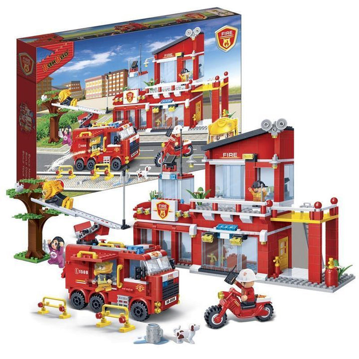 BanBao Fire and Rescue - Fire Central Station 7101 - Aussie Baby