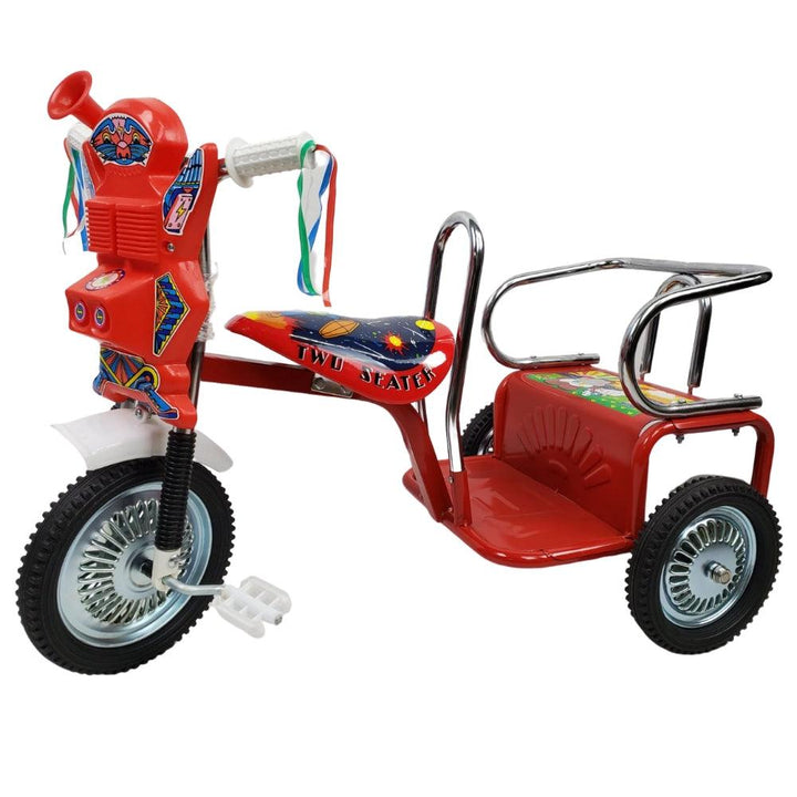 Space Kid Two Seats Tricycle - Red - Aussie Baby