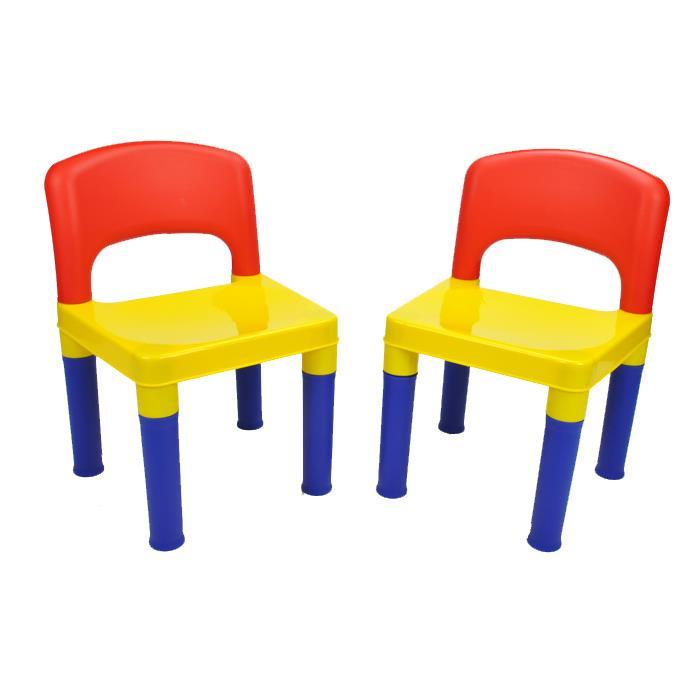 2x Children Kids Multicolour Sturdy Play Activity Chairs - Aussie Baby