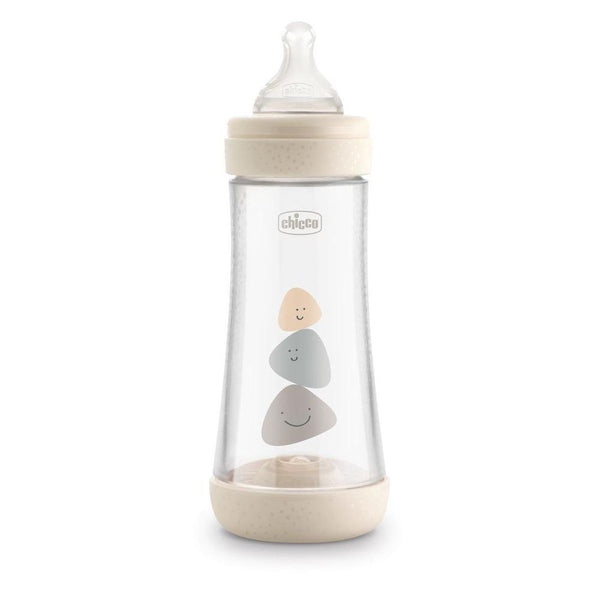 Chicco Perfect 5 Silicone Bottle Fast Flow (Beige) - 300mL - Aussie Baby