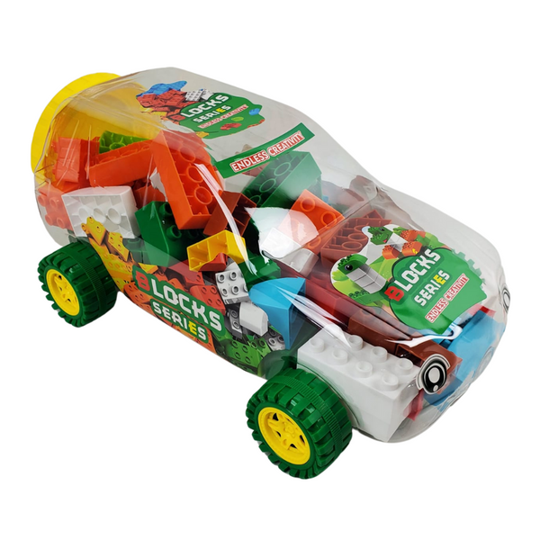 Large Size Building Blocks with SUV Car Container for Kids