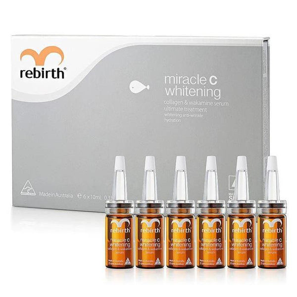 Rebirth Miracle C Whitening Collagen & Wakamine Serum 6x10ml - Aussie Baby