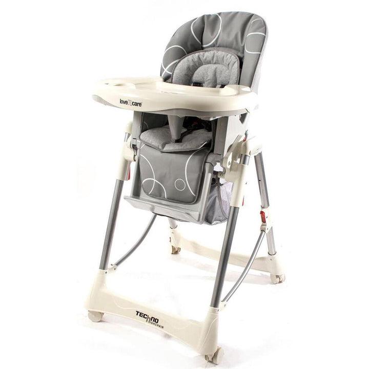 Love N Care Deluxe Techno High Chair - Grey - Aussie Baby