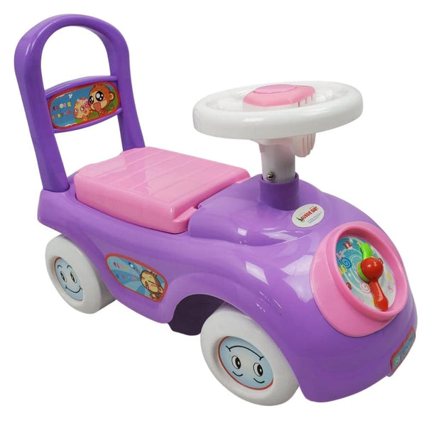 Tick Tock Clock Ride On - Purple - Aussie Baby
