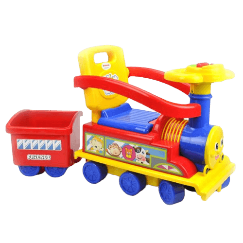 Toddler Kids Choo Choo Ride-On Train Toy with Trailer - Red - Aussie Baby
