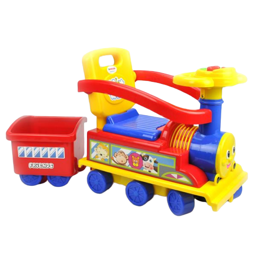 Toddler Kids Choo Choo Ride-On Train Toy with Trailer - Red - Aussie Baby