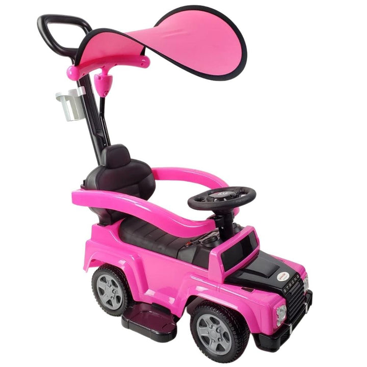Kids Explorer Foot-to-Floor Ride On Car with Canopy - Pink - Aussie Baby